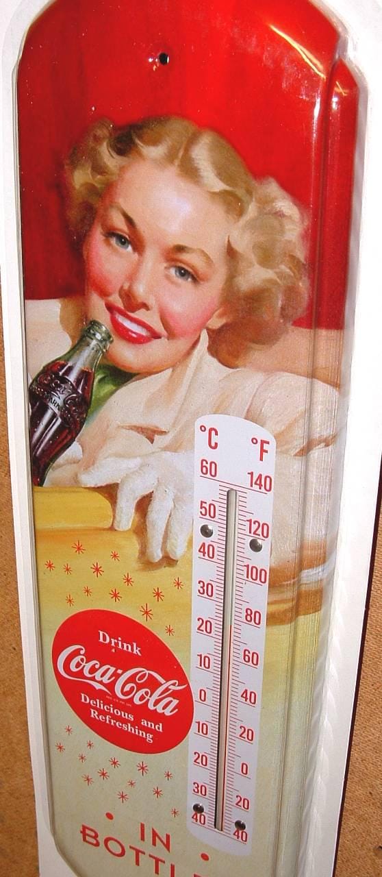 アメリカ製 Coca-Cola 温度計 看板POP ビンテージ Coca Cola Thermometer Metal Sign - Etsy