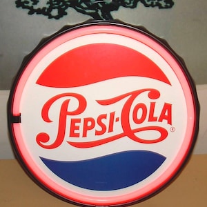 1970年代　ペプシコーラ　ライトアップ　看板　ネオンサイン　ディスプレイ 1970年代ペプシコーラライトアップ看板ネオンサインディスプレイ
