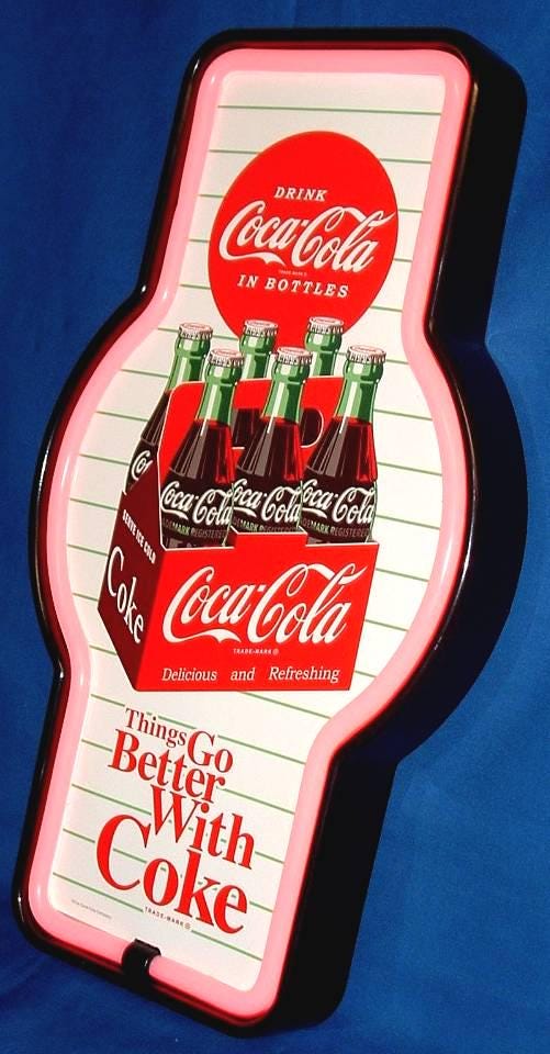 ENSEIGNE LUMINEUSE COCA COLA de Bar EUR 199,00 - FR