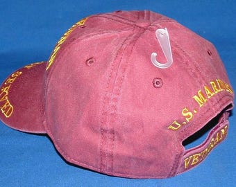 Gorra bordada 100% algodón con licencia oficial del Cuerpo de Marines de los Estados Unidos (USMC) para mujeres veteranas.