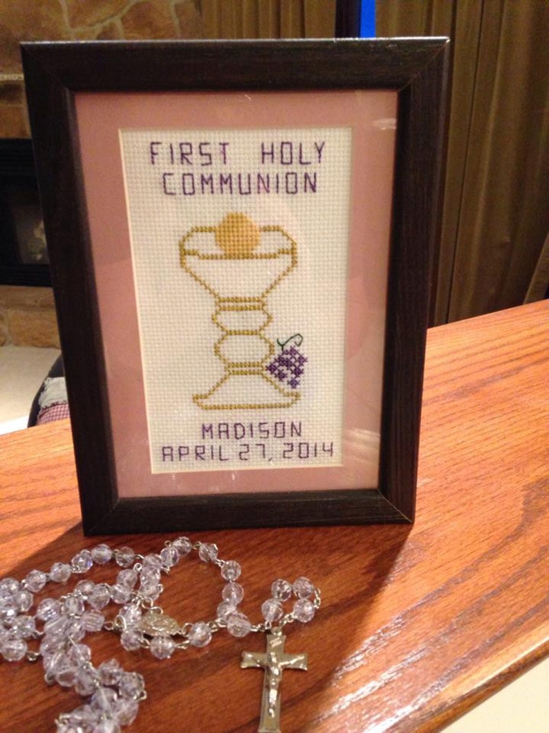 First Holy Communion Cross Stitch PATTERN | Etsy