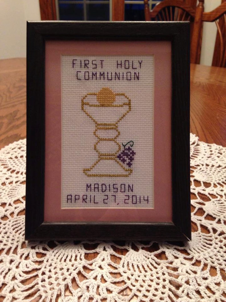 First Holy Communion Cross Stitch PATTERN | Etsy