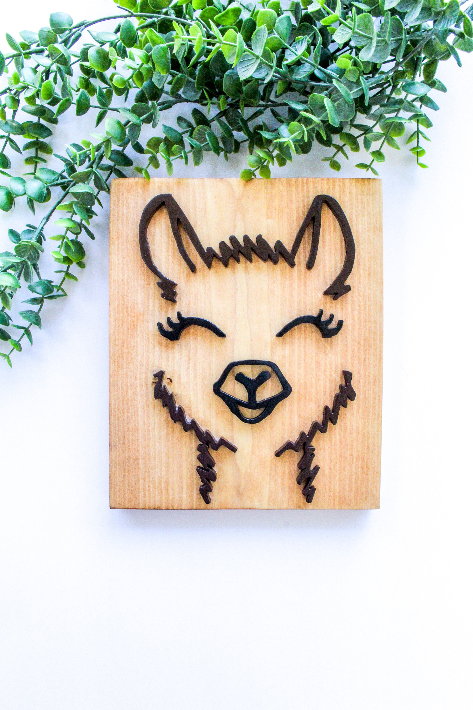 Llama Wall Plaque Llama Wall Art Llama Wall Decor Wall Etsy
