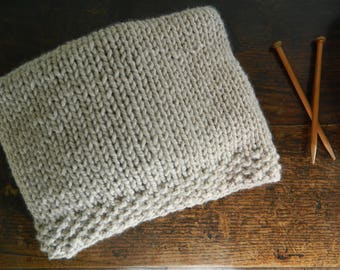 Super Chunky Moss Stitch Border Throw Knitting Pattern Super Chunky Blanket Knitting Pattern Vegan Wool Blanket Tutorial Etsy