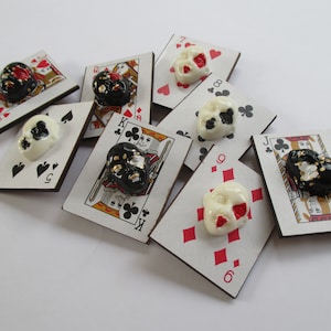 Playing Card Doll Brooch - Two Styles