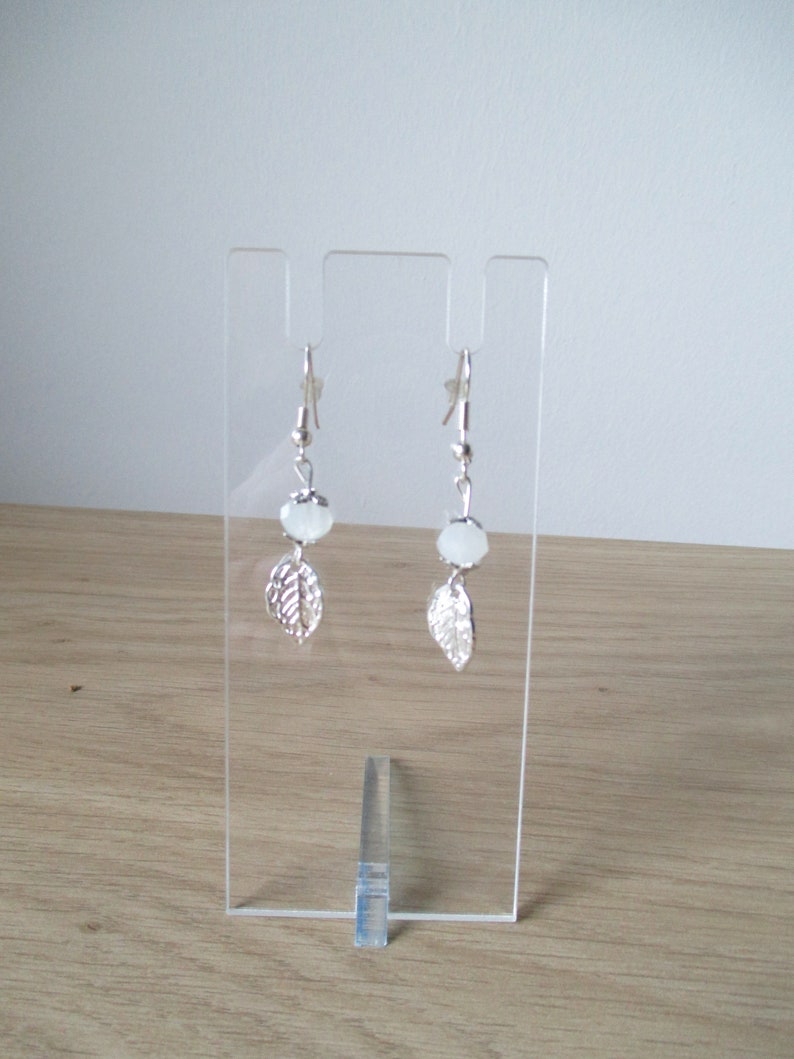 Elaborate Fairytale Forest Snow Quartz Necklace and Earrings Set