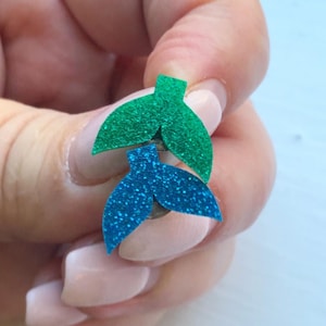 Mermaid Earrings, Mermaid Tail Earrings, Mermaid Jewelry, Hypo Allergenic Earrings, Glitter Earrings, Summer Earrings, Beach Jewelry BOTH Earring Sets