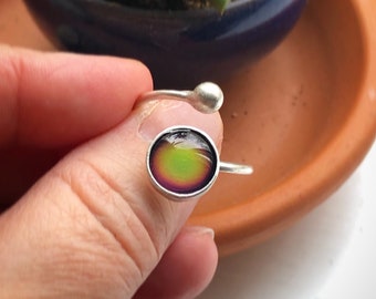 Mood Ring, Silver Mood Ring, Mood Jewelry, Color Changing Jewelry, Boho Jewellery, Boho Jewelry, Color Changing Ring, Hippie Jewelry