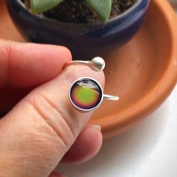 Mood Ring, Silver Mood Ring, Mood Jewelry, Color Changing Jewelry, Boho Jewellery, Boho Jewelry, Color Changing Ring, Hippie Jewelry