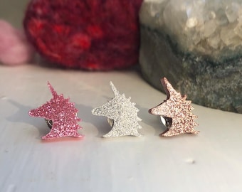 Boucles d’oreilles Licorne, Boucles d’oreilles Pink Unicorn Post, Boucles d’oreilles Glitter, Boucles d’oreilles roses, Oreilles sensibles, Boucles d’oreilles Glitter Unicorn, Acier inoxydable