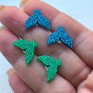 Mermaid Earrings, Mermaid Tail Earrings, Mermaid Jewelry, Hypo Allergenic Earrings, Glitter Earrings, Summer Earrings, Beach Jewelry image 3