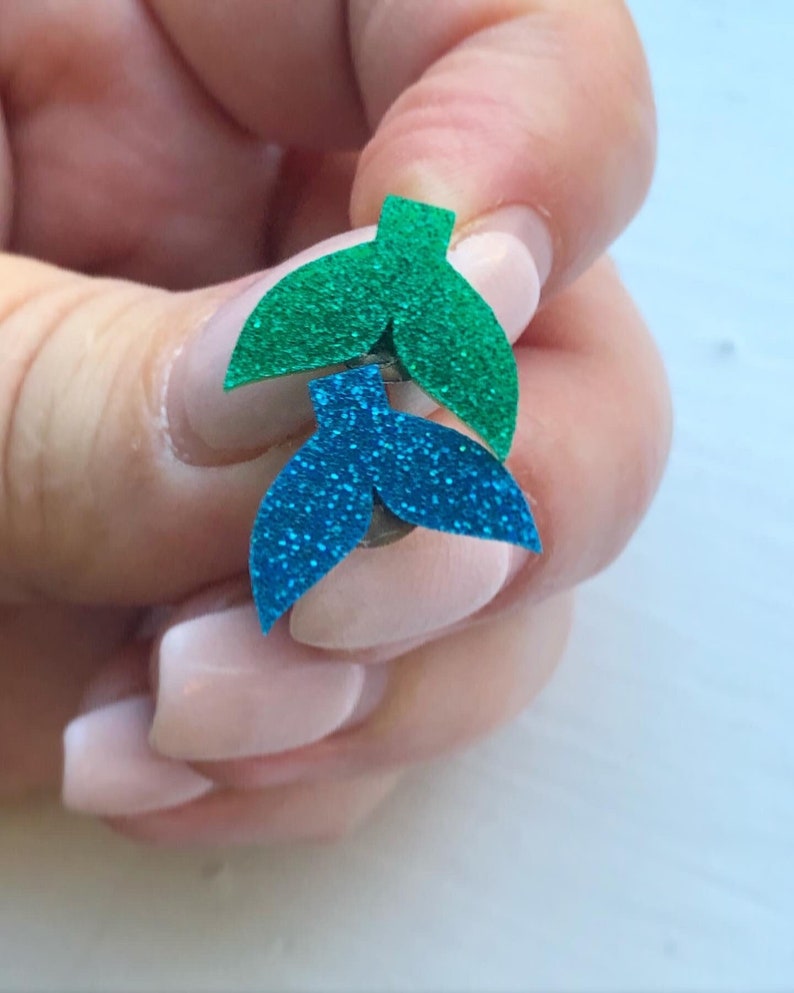 Mermaid Earrings, Mermaid Tail Earrings, Mermaid Jewelry, Hypo Allergenic Earrings, Glitter Earrings, Summer Earrings, Beach Jewelry BOTH Earring Sets