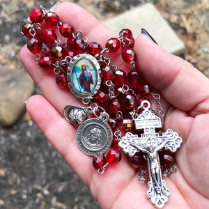 Firefighter&#39;s Rosary, Firemen&#39;s Rosary, First Responder Rosary, Firemen Gift,  St. Floridian Rosary, First Responder Gift, Firemen&#39;s Wife