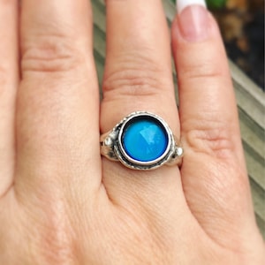 Color Changing Mood Ring: Adjustable Boho Hippie Jewelry
