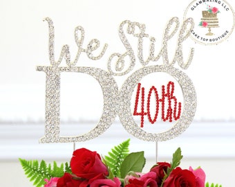 40th anniversary cake topper
