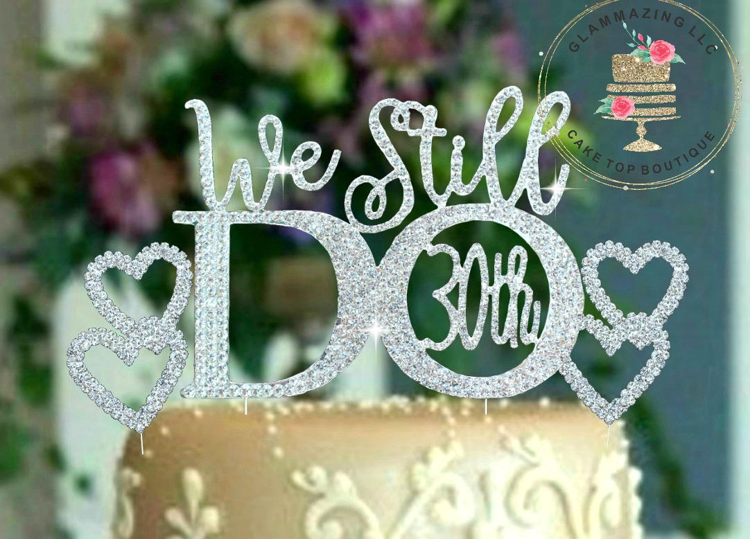 Custom 30th 0r 25th Wedding Anniversary Cake Topper Set C We Etsy