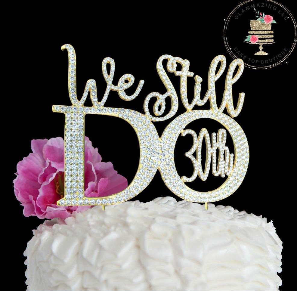 Custom 30th 0r 25th Wedding Anniversary Cake topper ©We