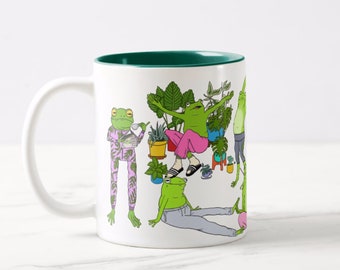 Frogs in Soft Pants mug / funny frog mug / pandemic mug / frog lovers gift / co-worker gift / vaccination mug / cozy coffee mug