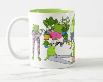 Frogs in Soft Pants mug / funny frog mug / pandemic mug / frog lovers gift / co-worker gift / vaccination mug / cozy coffee mug