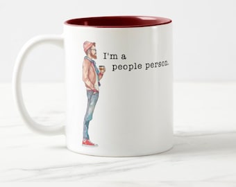 Ich bin eine Menschen Person / Ich bin eine Gänse Gans Becher, lustige Gans Becher, Menschen Person Kunst, Gänse Gans Aquarell, Hipster Vogel Becher, lustige Tier Tasse