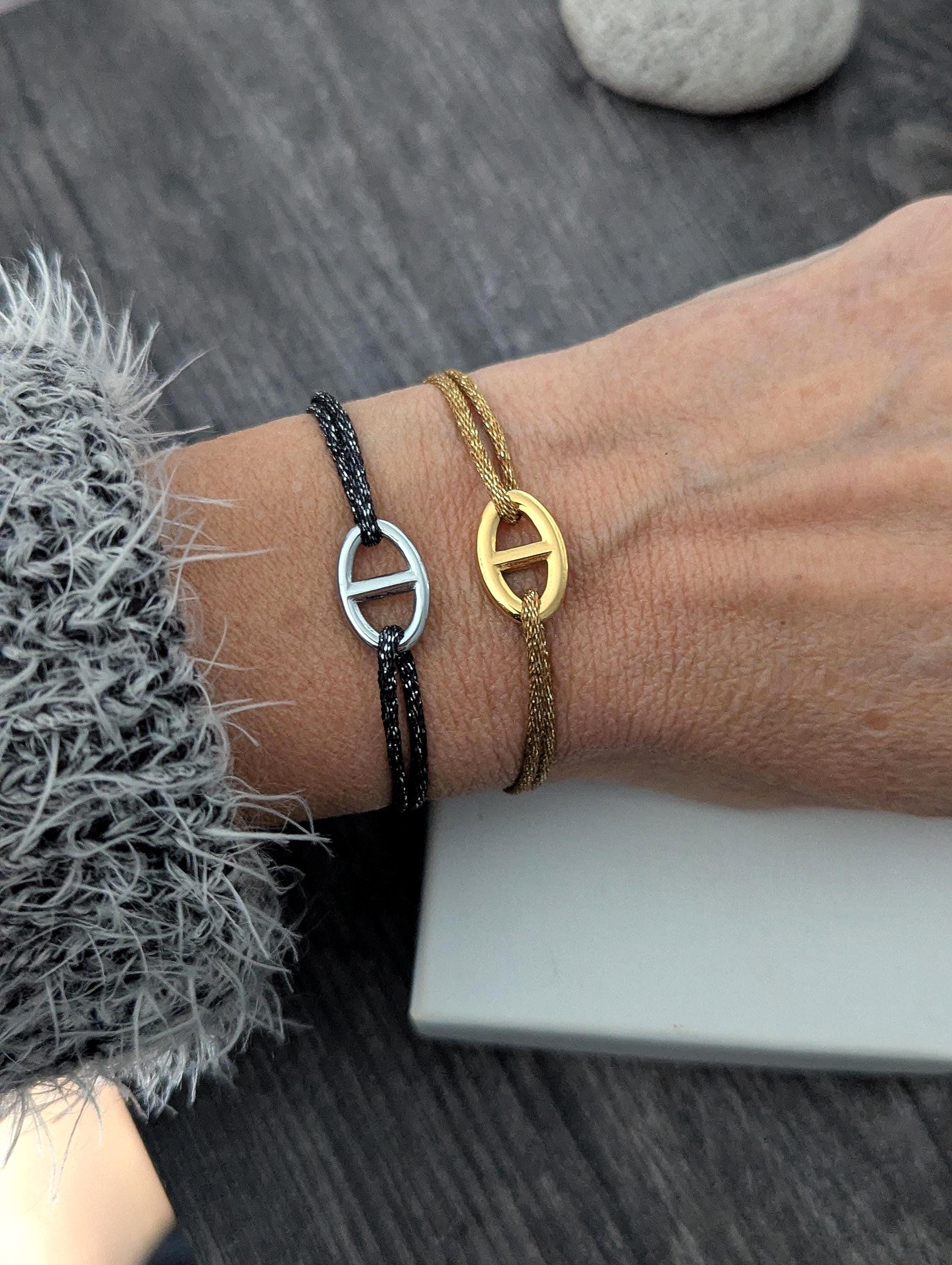 18K Oro Rosa Bijou Au750 Oro Massiccio Catene Laterali Bracciale Con Perline In - Foto 10