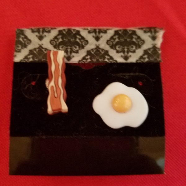 Breakfast Lovers Dream Bacon and Eggs Earrings