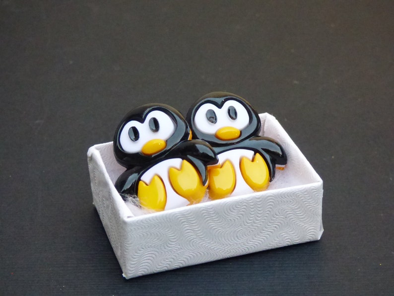 Penguin Stud Earrings image 1