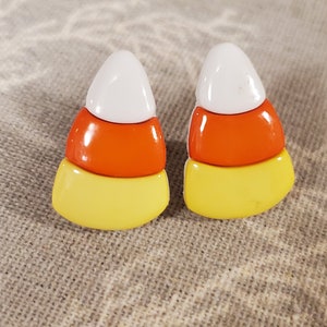 Candy Corn- Halloween Earrings (Large Size)
