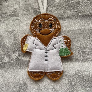 Scientist| lab technician | Chemist | gingerbread hanging decoration