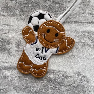 Football loving Dad | Fathers day gift|  gingerbread hanging decoration