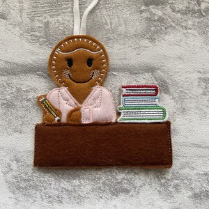 Scrub Dr GP Anaesthetist gingerbread hanging decoration Scrub Nurse
