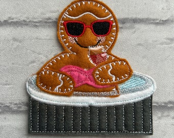 Gingerbread Lady in Hot Tub Hanging Decoration