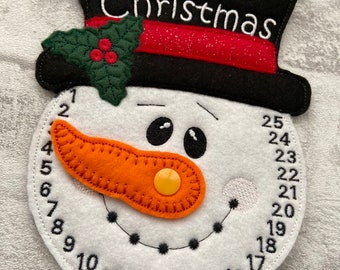 Snowman advent calendar