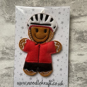 Cyclist peloton Tri athlete gingerbread hanging decoration image 4