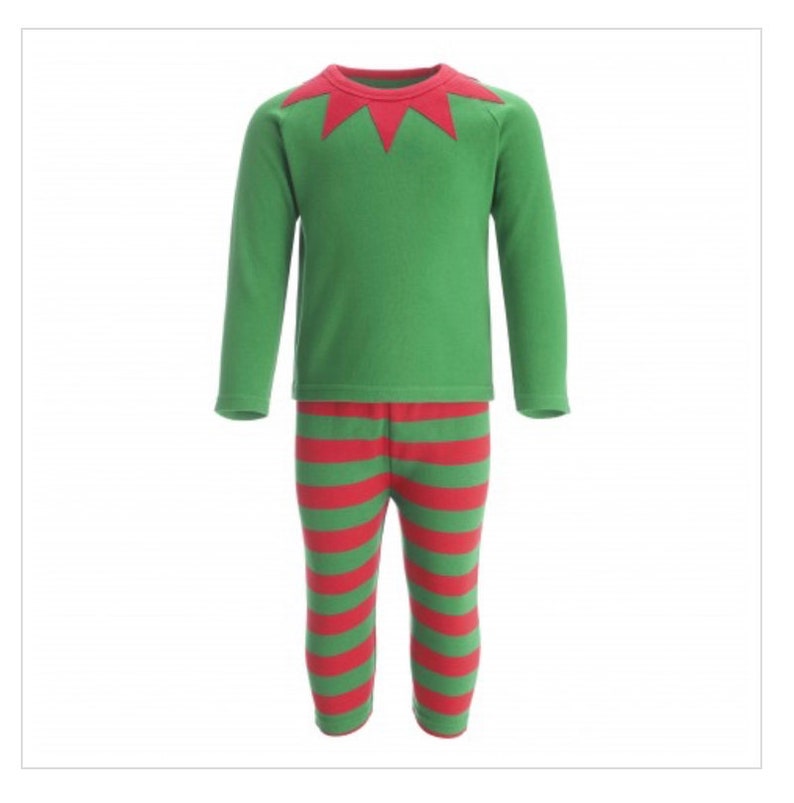 Childrens Christmas Elf Pj/'s
