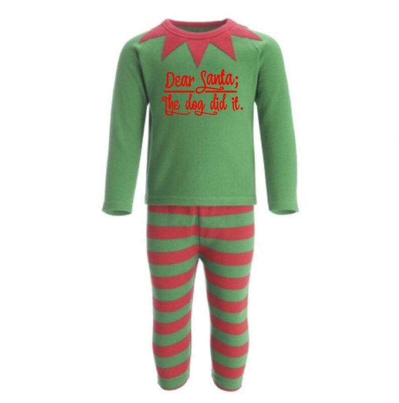 Childrens Christmas Elf Pj/'s