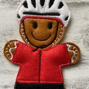 Cyclist peloton Tri athlete gingerbread hanging decoration image 3