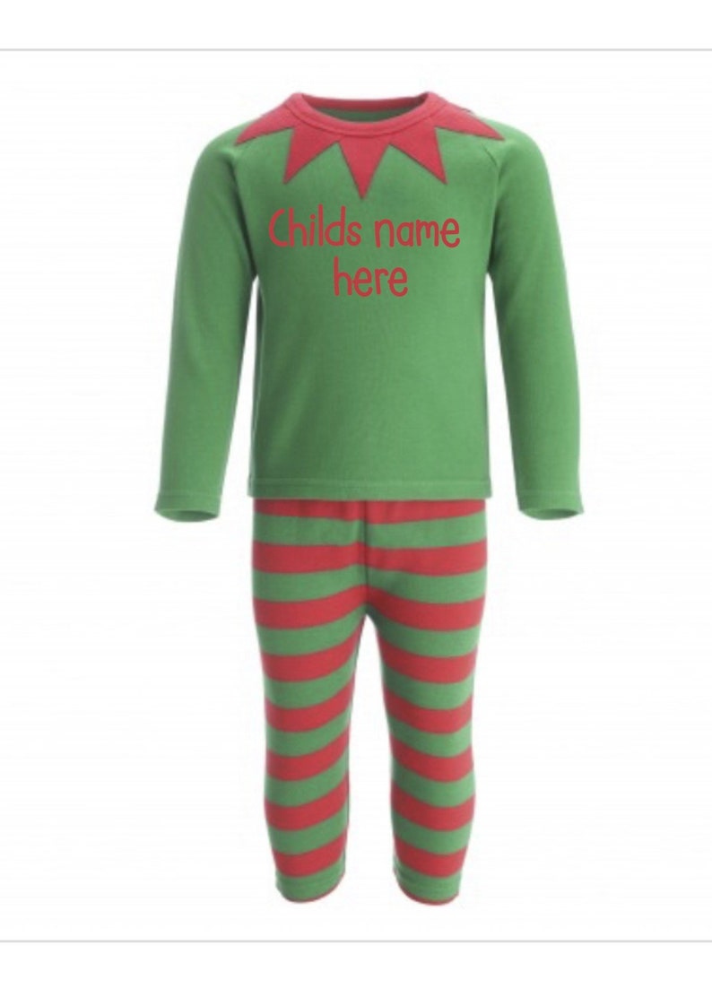 Childrens Christmas Elf Pj/'s