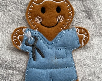 Dentist gingerbread hanging decoration