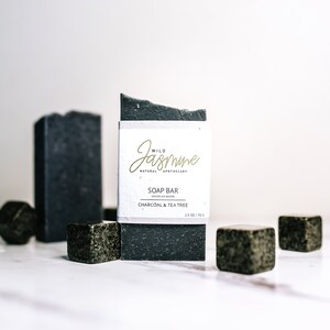 MINI CHARCOAL SOAP | Tea Tree Soap | Detox Soap | Oily Skin | Acne Soap | Seed Paper | Zero Waste Soap | Biodegradable Packaging