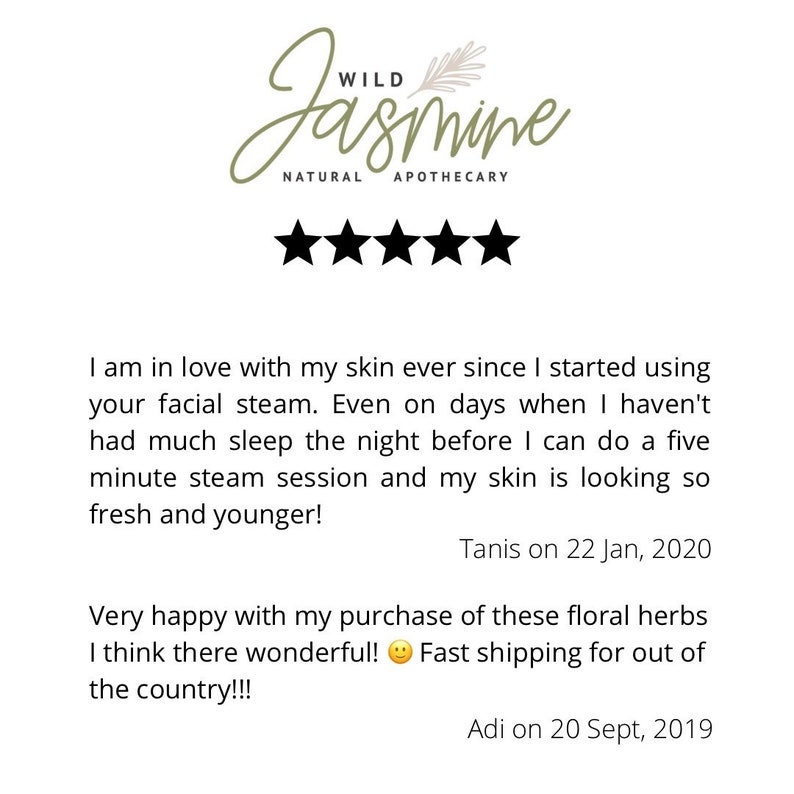 BOTANICAL FACIAL STEAM Open Pores, Detox, Hydrate, Home Spa Calendula, Chamomile, Rose, Lavender