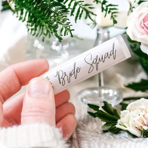 BRIDE SQUAD LIPBALM - bachelorette party, bridesmaid gift, bride, bridal shower gift, party favors, lip balm favors, personalized gift