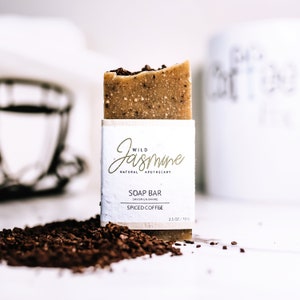MINI COFFEE SOAP | Handmade Soap | Scrub Soap | Seed Paper Label | Zero Waste Soap | Biodegradable Packaging | Gardening Gift