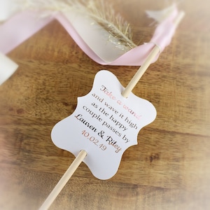 Wedding wand tags favor tags personalized wedding favors