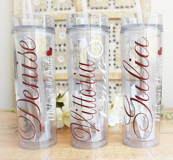 Personalized Tumbler With Lid and Straw, Bridesmaids Gifts, Acrylic Custom  Tumbler, Skinny Tumbler, Personalized Gift, Teacher Gift Cup 