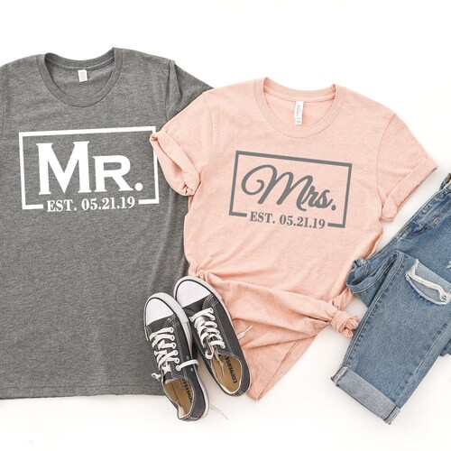 Mr. and Mrs. Shirts Bride and Groom T-shirts Bride and Groom | Etsy