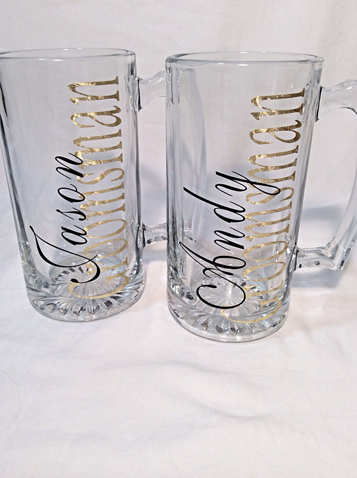 3 Groomsmen beer mugs personalized bridal party gift groom mug | Etsy