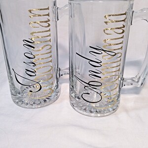 6 Groomsmen Beer Mugs Personalized Bridal Party Gift Groom Mug Best Man ...