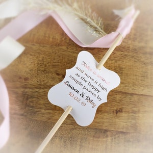 50 wedding wands ivory with bells ribbon streamer send off image 2