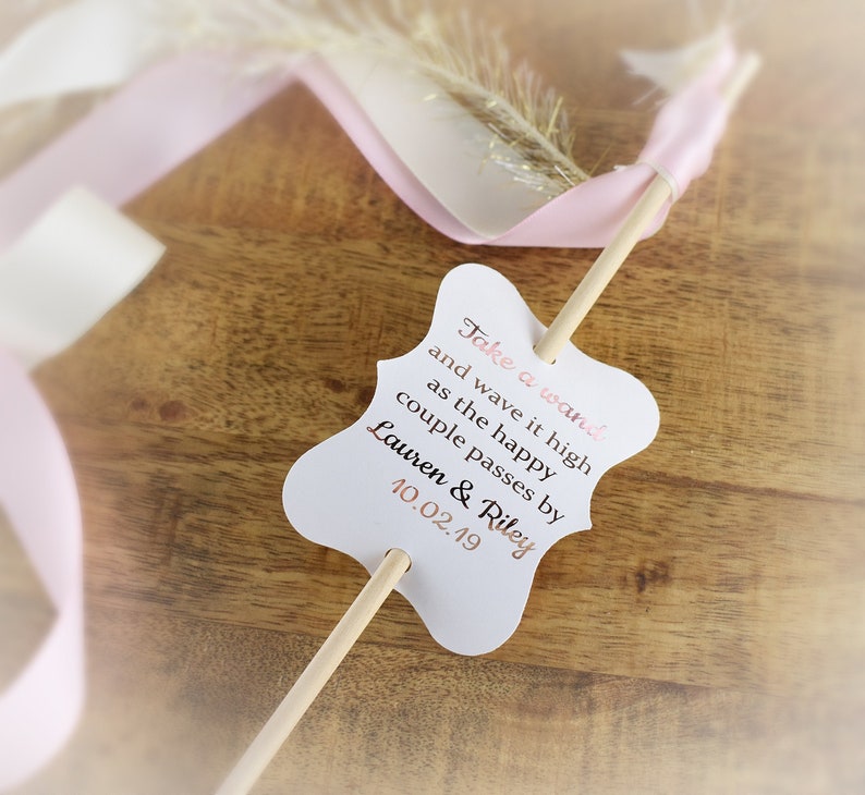 50 wedding wands ivory with bells ribbon streamer send off image 2